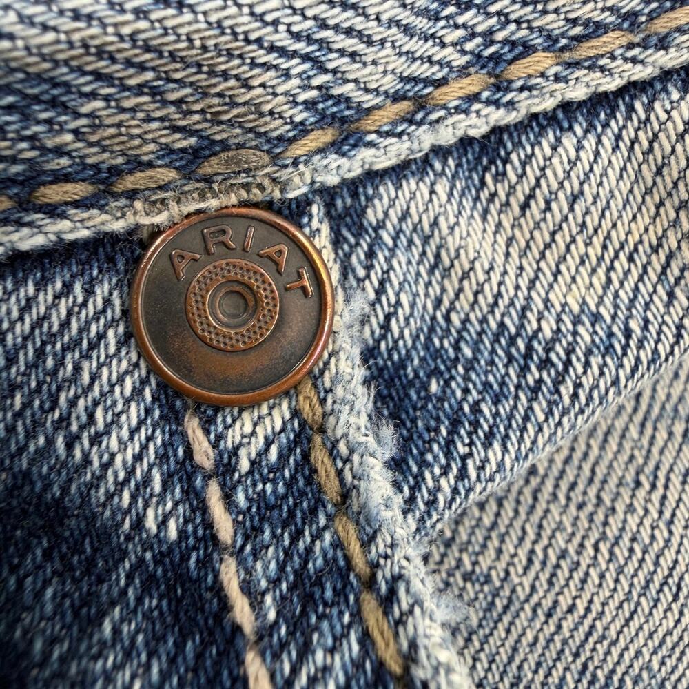 Ariat M5 Men's Blue Wash Straight Leg Denim Jeans Western Workwear Size 33x30 - Picture 7 of 16
